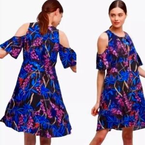 Maeve Tropical Print Cold Shoulder Dress, Size 12